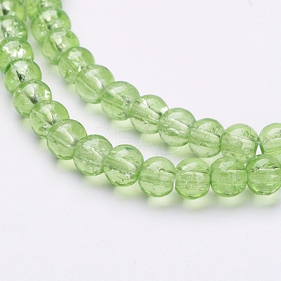 Spray Painted Crackle Glass Beads Strands CCG-Q001-4mm-11-1