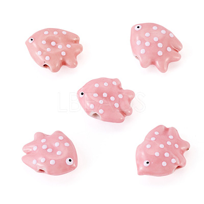 5Pcs Handmade Porcelain Beads PORC-TADJ0001-05I-1