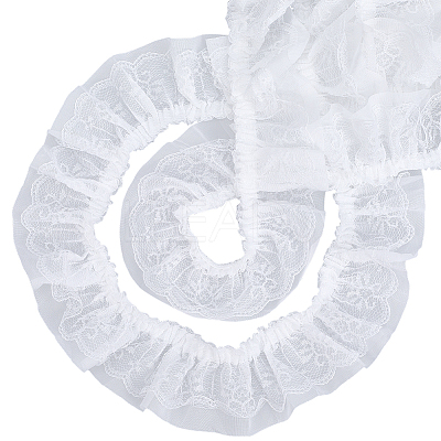 10 Yards Polyester Lace Ribbon OCOR-GF0006-25B-1