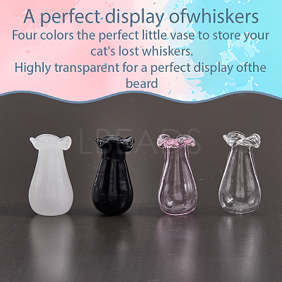 Glass Vase Miniature Flowerpot Ornaments AJEW-SP0002-41B-1