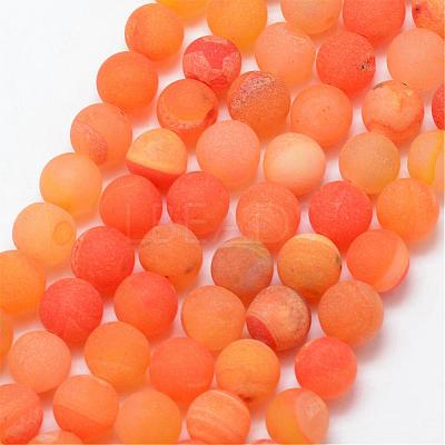 Natural Druzy Geode Agate Bead Strands G-K166-09-10mm-04-1
