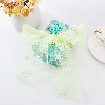 Snowflake Deco Mesh Ribbons OCOR-P010-G10-1