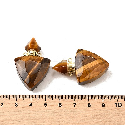 Natural Tiger Eye Perfume Bottle Pendants G-L623-10G-05-1
