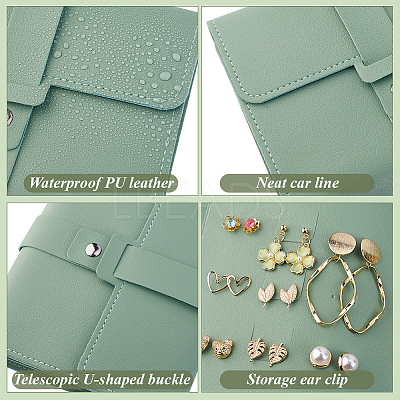 1Pc PU Imitation Leather Earring Storage Bags EDIS-BBC0001-01A-1