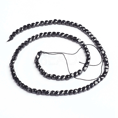 Natural Black Spinel Beads Strands G-E560-A04-4mm-1