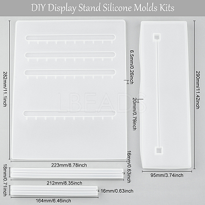 DIY Display Stand Silicone Molds Kits DIY-FG0001-63-1