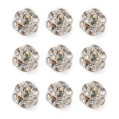 Brass Rhinestone Beads RB-H034-4-1