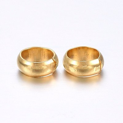 304 Stainless Steel Crimp Beads Covers STAS-O098-04G-02-1