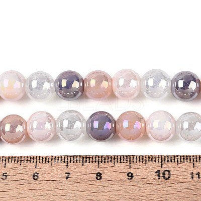 Electroplate Glass Beads Strands EGLA-N019-10mm-01-1