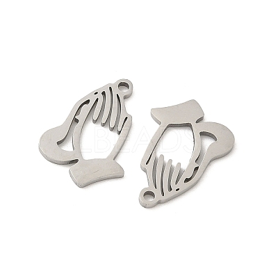 201 Stainless Steel Laser Cut Pendants STAS-P428-12P-1