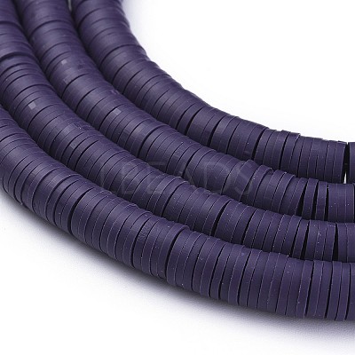 Flat Round Handmade Polymer Clay Beads LS-CLAY-R067-8.0mm-04-1