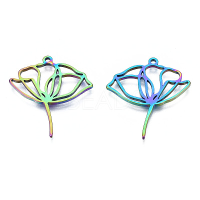 Ion Plating(IP) 201 Stainless Steel Pendants STAS-N098-048M-1