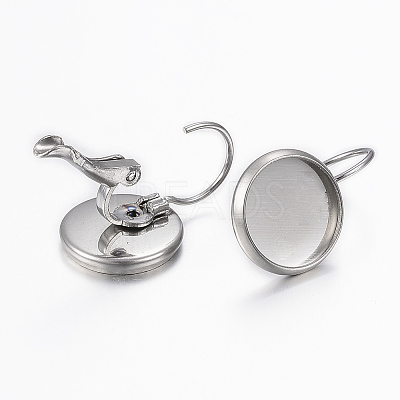 Tarnish Resistant 304 Stainless Steel Leverback Earring Findings X-STAS-H423-03P-1