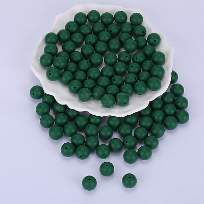 Round Silicone Focal Beads SI-JX0046A-127-1
