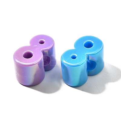 UV Plating Opaque Acrylic Beads SACR-Z007-02I-1