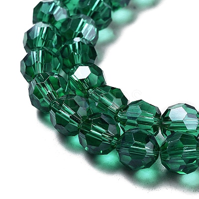 Electroplate Transparent Glass Beads Strands EGLA-A035-T8mm-A18-1