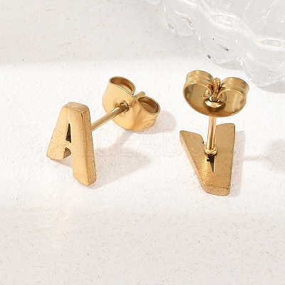 304 Stainless Steel Stud Earrings SA-T001-03G-1