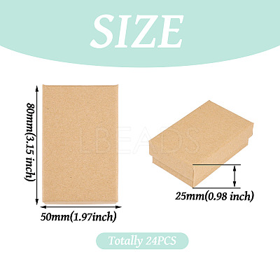 24Pcs Cardboard Jewelry Set Box CBOX-TA0001-07-1