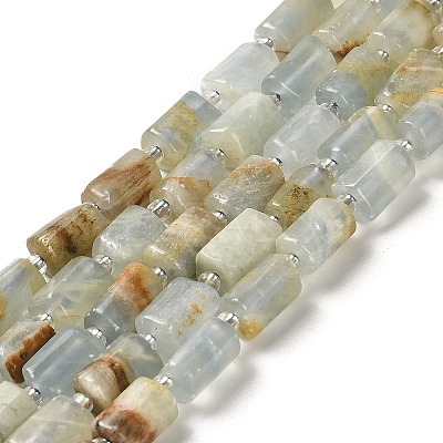 Natural Blue Calcite Beads Strands G-N327-06-05-1