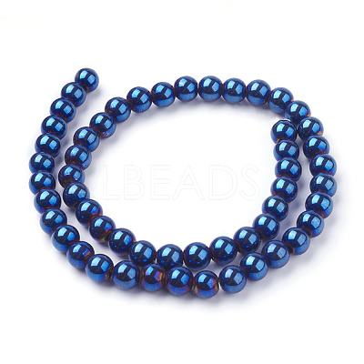 Non-Magnetic Synthetic Hematite Beads Strands X-G-C019-8mm-1