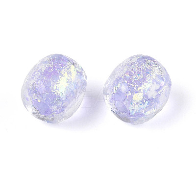 Handmade Foil Lampwork Beads Strands FOIL-T008-01C-1