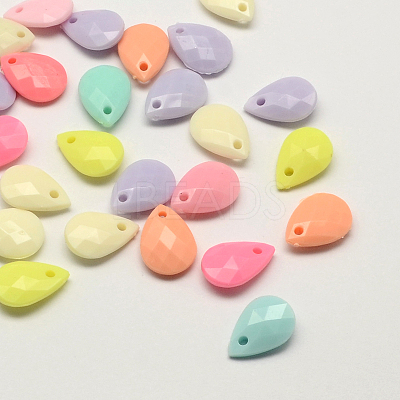 Opaque Acrylic Teardrop Pendants SACR-Q100-M057-1