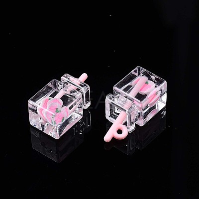 Imitation Drink Resin Pendants LS-CRES-S359-32L-1