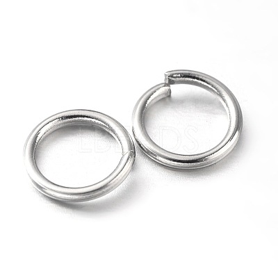Eco-Friendly PVD Vacuum Plating & Long-Lasting Plated Brass Open Jump Rings KK-E663-4mm-P-1