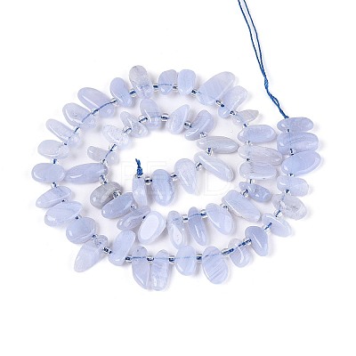 Natural Blue Lace Agate Beads Strands G-Z091-A37-1