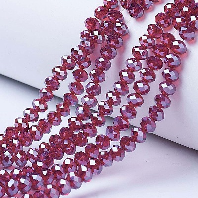 Electroplate Glass Beads Strands LS-EGLA-A034-T10mm-A02-1