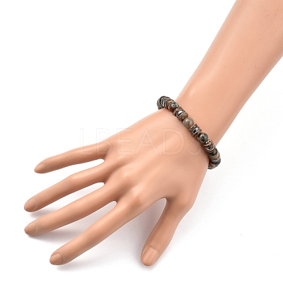 Natural & Synthetic Gemstone Stretch Bracelets BJEW-JB05359-1