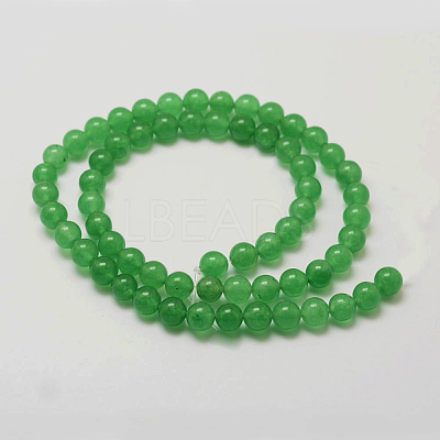 Natural White Jade Beads Strands G-G735-42-8mm-1-1