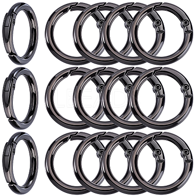 15Pcs Zinc Alloy Spring Gate Rings FIND-BBC0005-01B-B-1