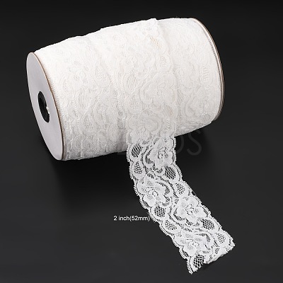 Lace Trim Nylon Stretch Ribbon for Jewelry Making ORIB-F001-51-1