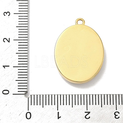 304 Stainless Steel Enamel with Crystal Rhinestone Pendants STAS-G371-03G-05-1