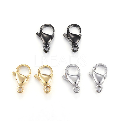 304 Stainless Steel Lobster Claw Clasps X-STAS-H353-A-02-1