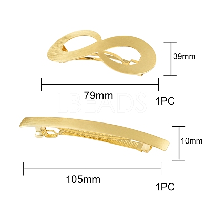 Brass Filigree Hair Barrette PHAR-SZ0001-01MG-1