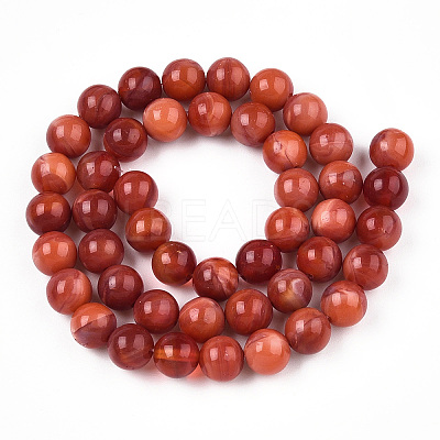 Glass Round Beads Strands GLAA-M044-01P-1