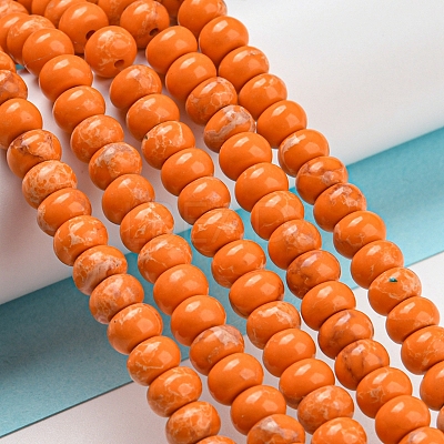 Synthetic Imperial Jasper Dyed Beads Strands G-D077-E01-02F-1