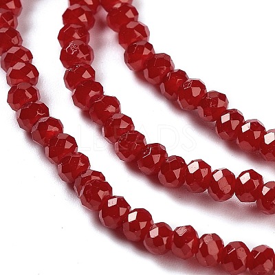 Baking Paint Imitation Jade Glass Bead Strands DGLA-A034-J2MM-A29-1
