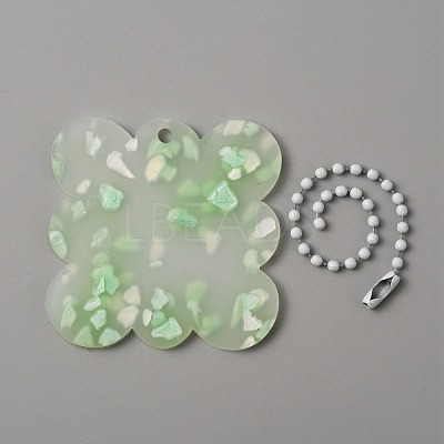 Translucent Acrylic Disc Pendant Keychain KEYC-WH0027-85C-01-1