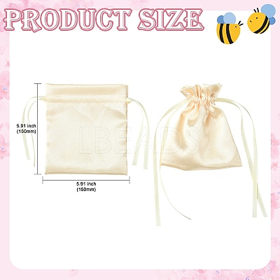 Satin Cloth Drawstring Pouches with Flower ST-CJ0048-001B-1