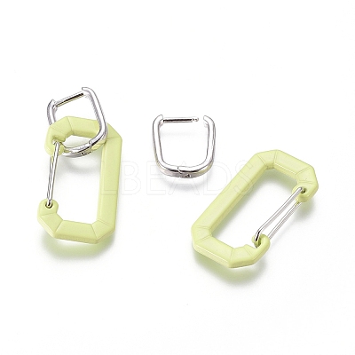 Brass Hoop Earrings EJEW-G262-01P-1