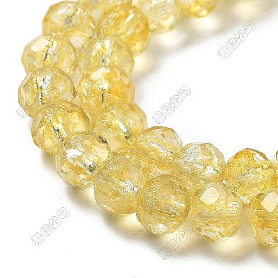 Crack Glass Beads Strands GLAA-M049-01L-1
