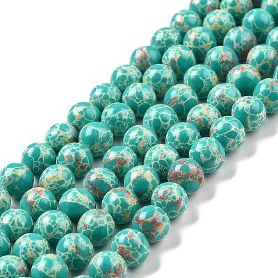 Synthetic Imperial Jasper Beads Strands G-E568-01B-02-1