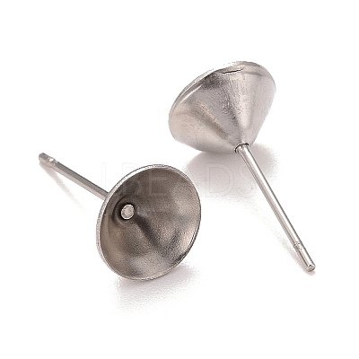 Non-Tarnish 304 Stainless Steel Post Stud Earring Settings LS-STAS-L238-082F-P-1
