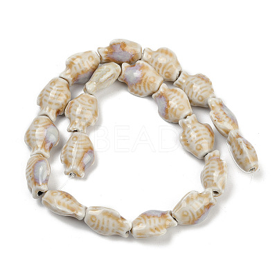 Handmade Porcelain Beads Strands PORC-P030-01A-12-1