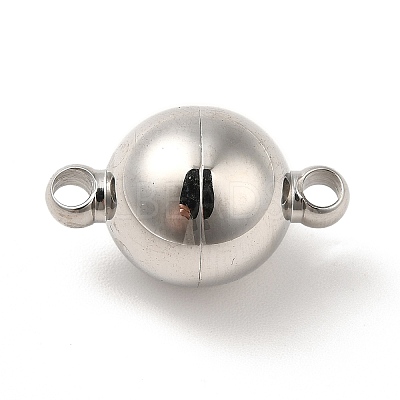 Tarnish Resistant 304 Stainless Steel Magnetic Clasps Hand Polished with Loops STAS-E049-13A-1