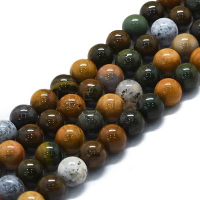 Natural Ocean Jasper Beads Strands G-P457-C03-04-1