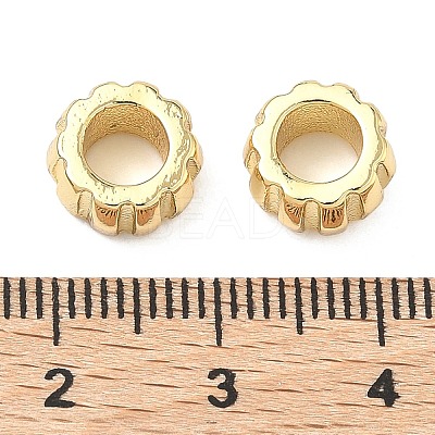 Brass European Beads KK-P345-02G-1